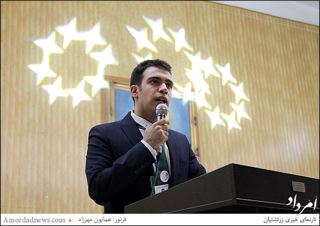 آرین یگانگی دبیر کنونی کانون دانشجویان زرتشتی